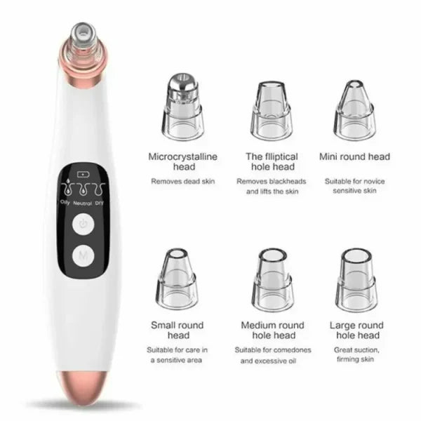 Blackhead Removal Machine 4 In 1 – Powerful Acne Pimple Pore Cleaner | Vacuum Suction Tool