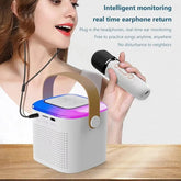 Bluetooth Speaker System With 1 Wireless Microphones Music Player