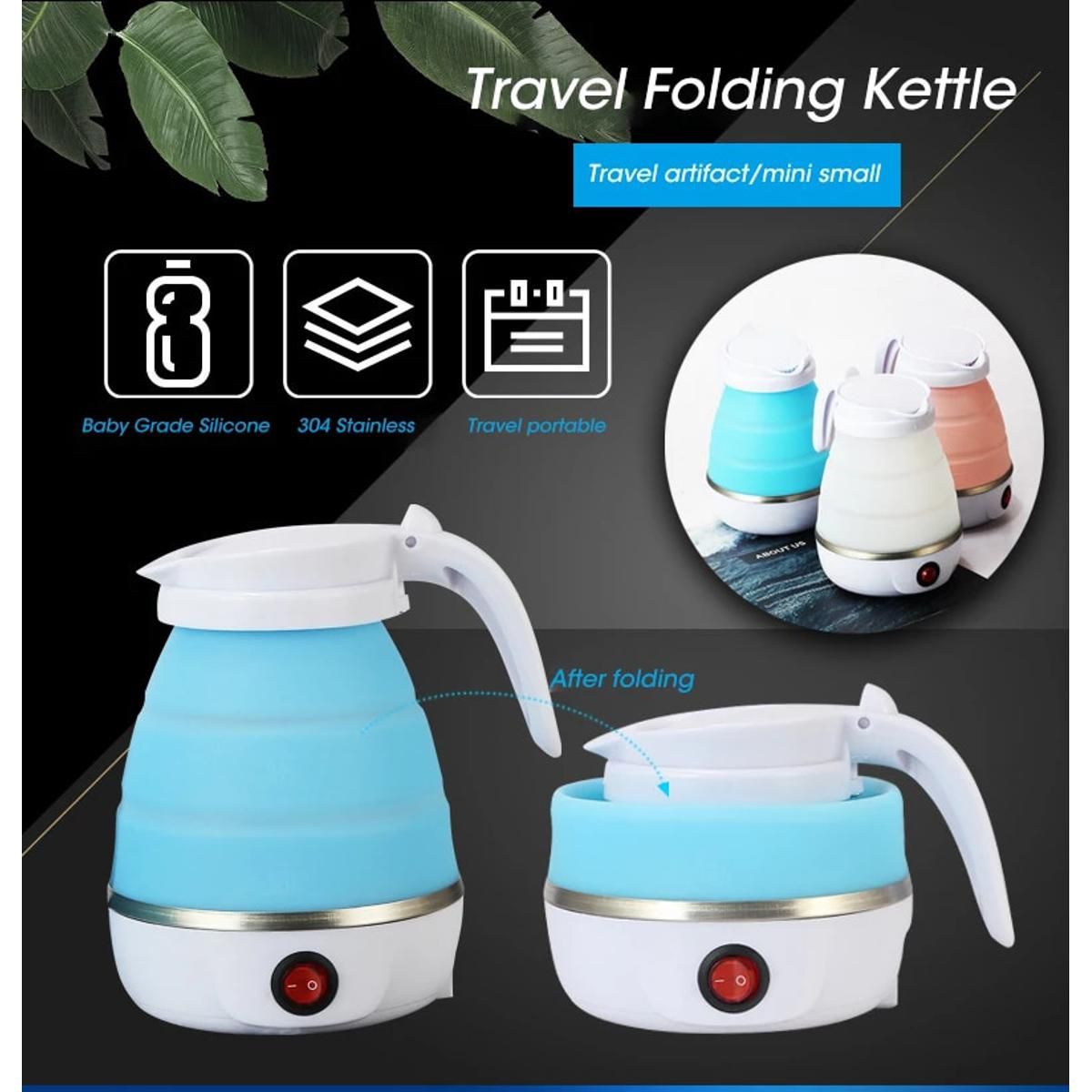 Foldable And Portable Teapot Water Heater Electric Kettle For Travel And Home 600 Ml